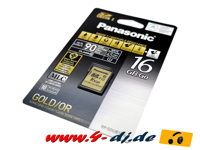 Panasonic "Gold" SDHC 16GB Speicherkarte - Click Image to Close